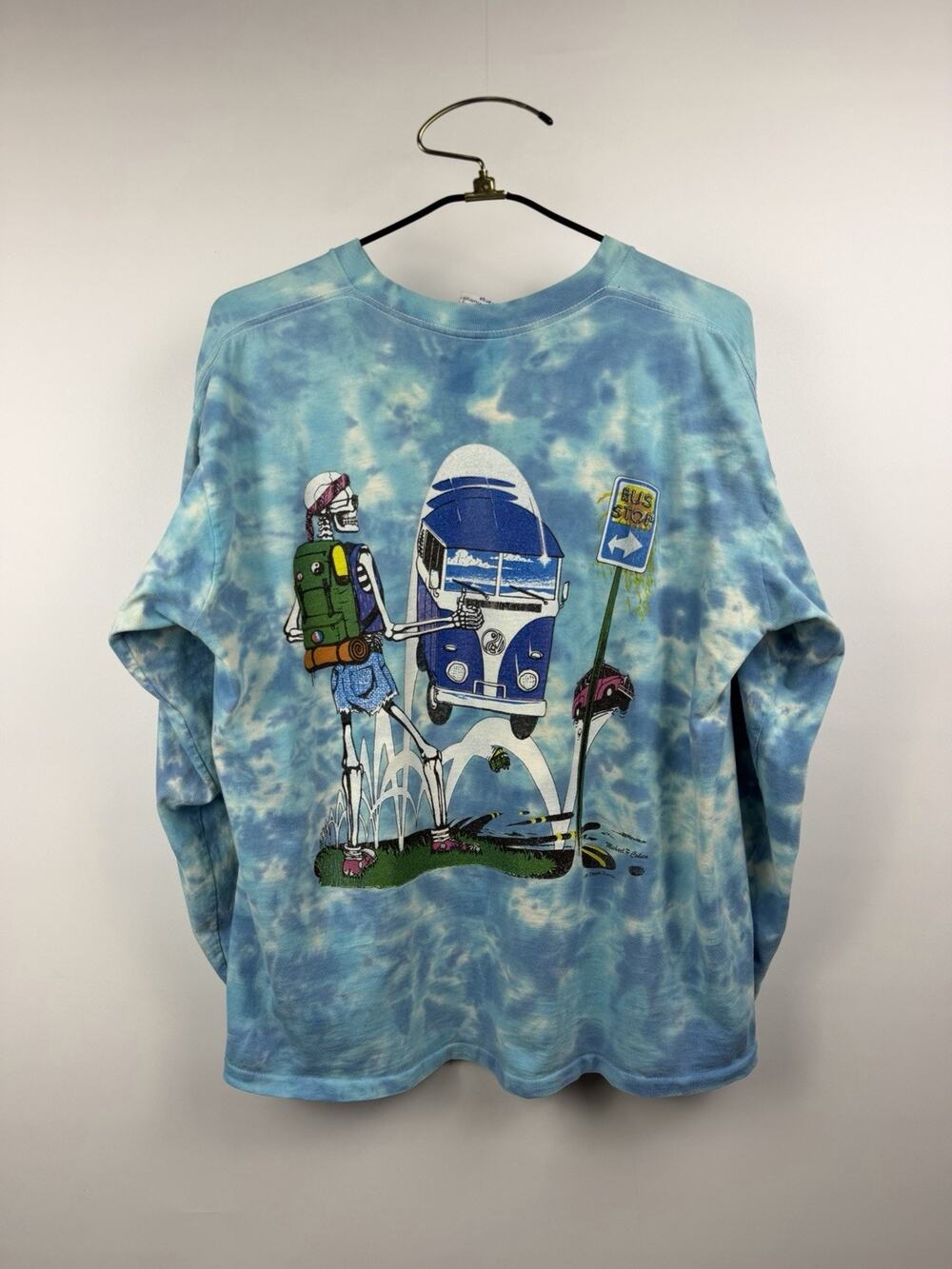 Vintage 1995 Grateful Dead Rare The Bus Came By & I Got On Long Sleeve XL 24x27